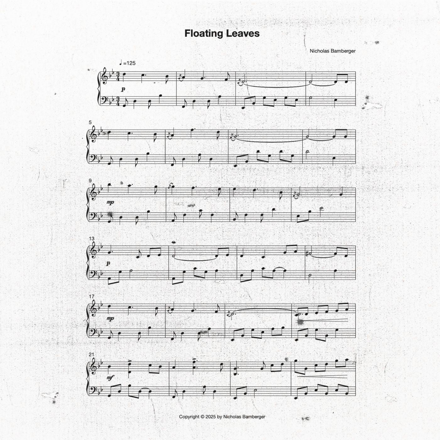 Floating Leaves - Sheet Music
