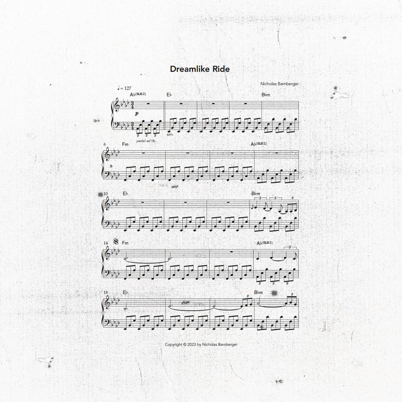 Dreamlike Ride - Sheet Music