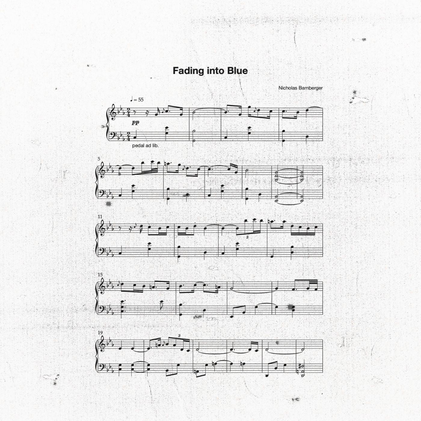 Fading Into Blue - Sheet Music