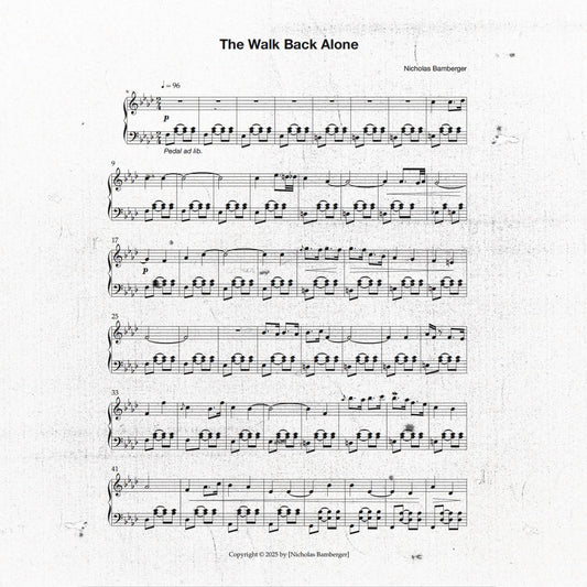The Walk Back Alone - Sheet Music