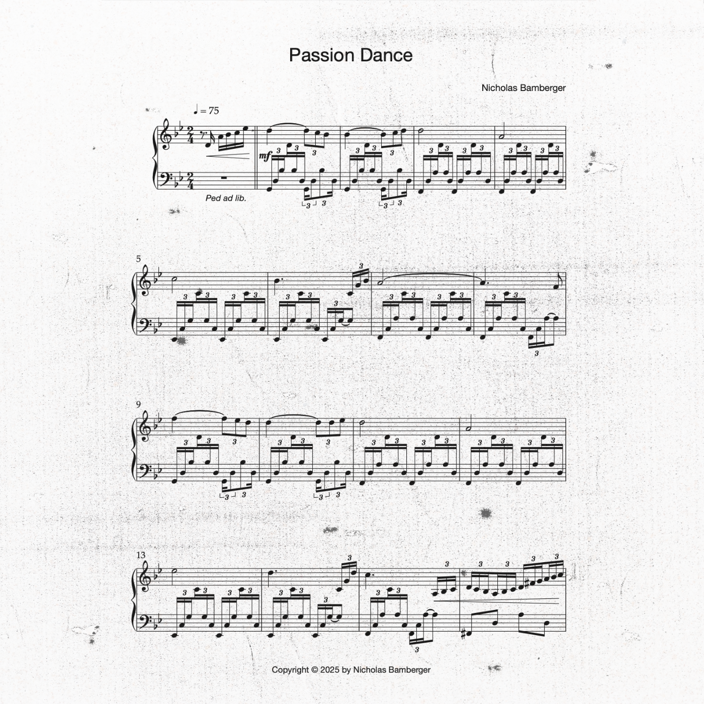 Passion Dance- Sheet Music