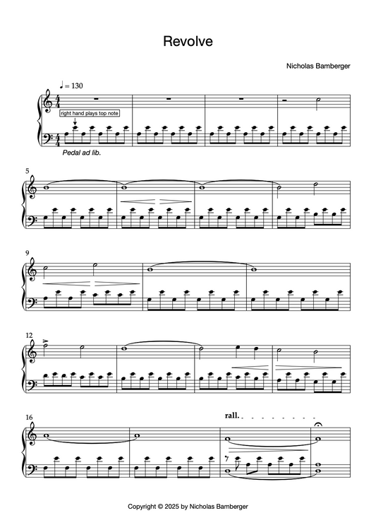 Revolve - Sheet Music