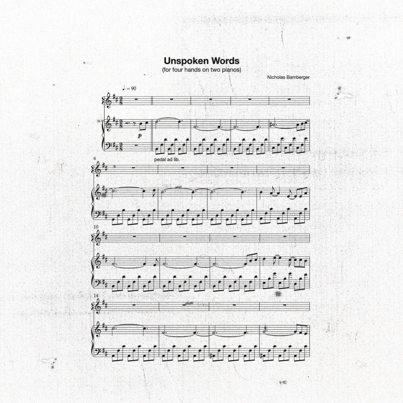 Unspoken Words - Sheet Music