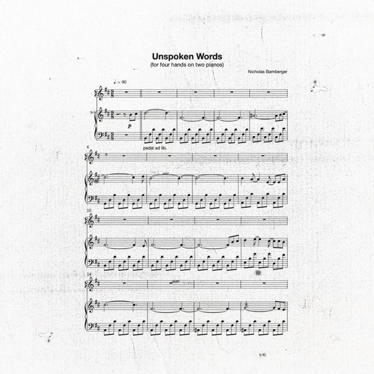 Unspoken Words - Sheet Music